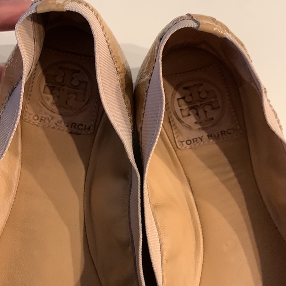 Tory Burch Caroline nude patent leather flats-size 8 - Picture 11 of 14